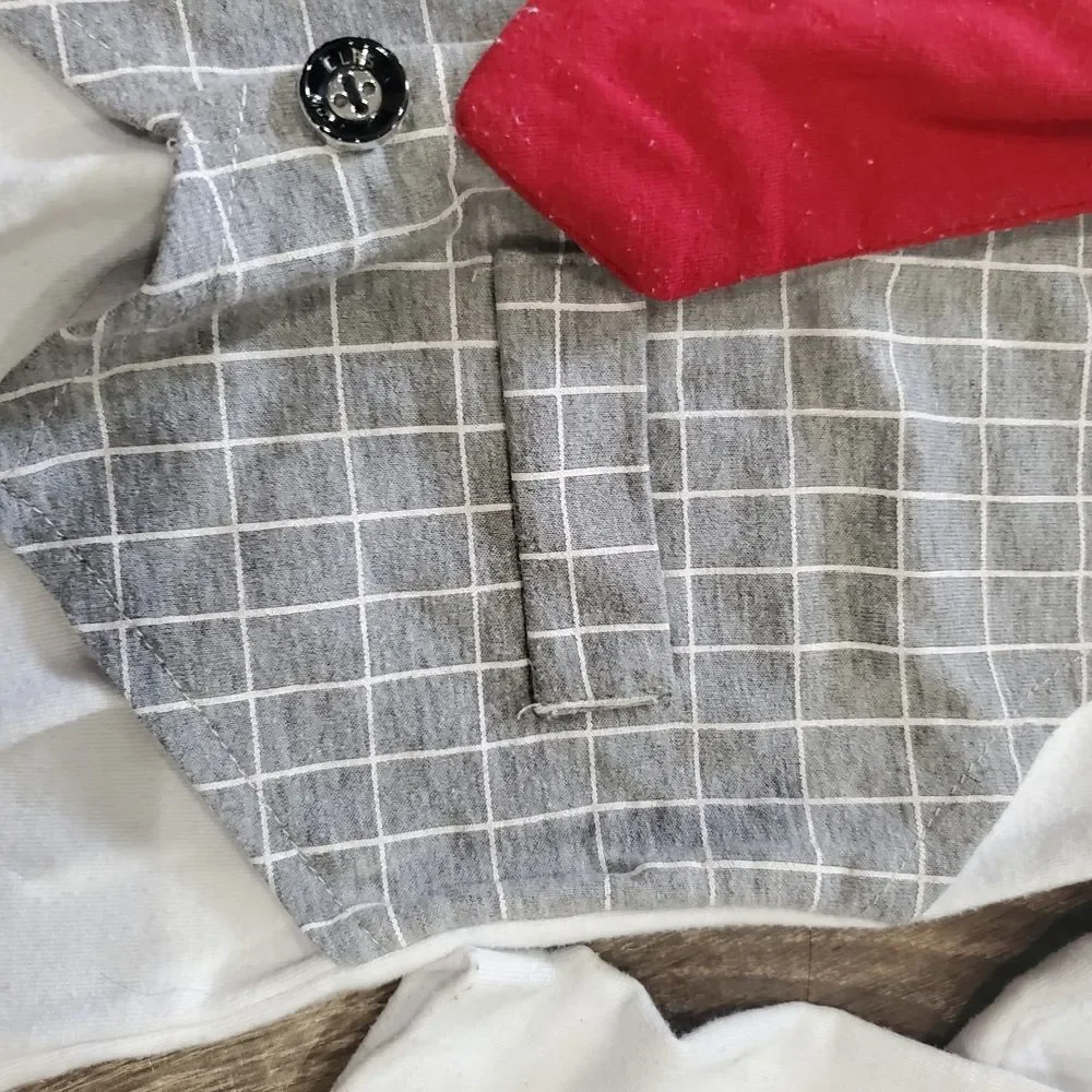 Boys Suit Outfit Size 4 Fashion Tie Outfit Tee Long Sleeve and Long Pants Gray